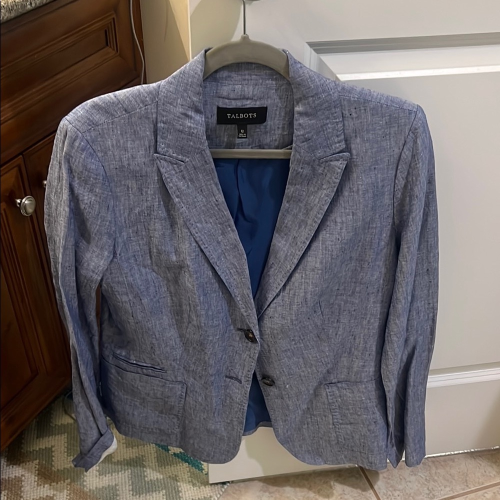 Talbots Blue Sport Coat Classic Cut Lightweight